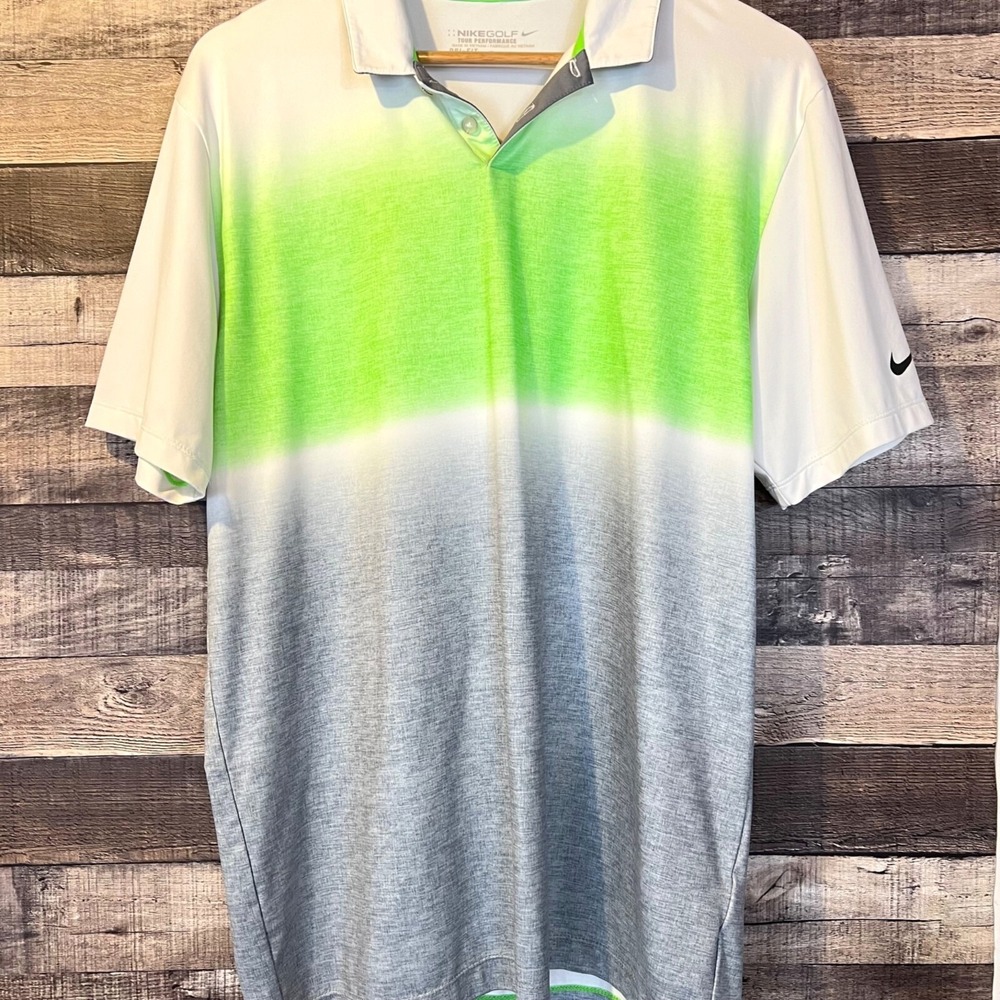 Nike Golf Dri-Fit Tour Performance Gradient Polo Shirt M Athletic Golfing
